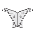 Double Corner Gusseted Wing 8-Hole