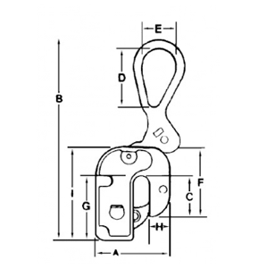 GX Structural Short Leg Plate Clamp dim