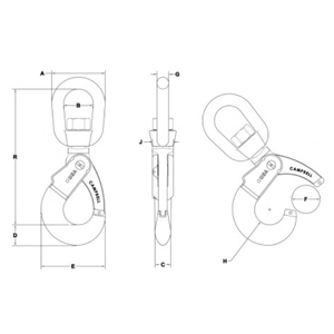 Swivel Self Locking Hooks Diagram