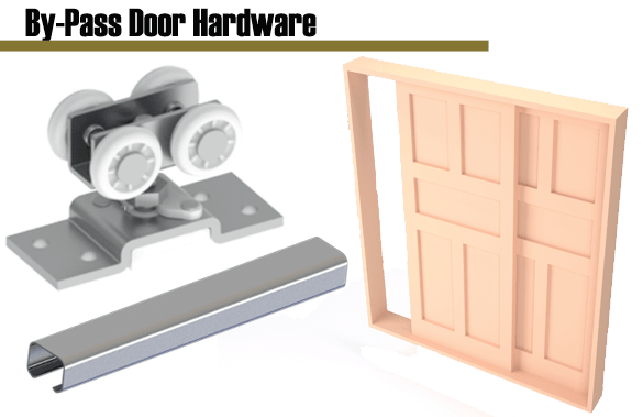  Industrial Hardware and Specialties offers the full-range of Hager trouble-free, sturdy and quiet motion by-pass door hardware sets.